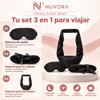 Antifaz de Viaje 3 en 1 · Duerme Seguro